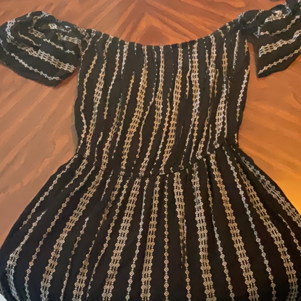 Black and White Striped Summer Coverup